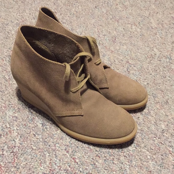 J. Crew Factory Shoes - J. Crew factory lace up wedge boots 8